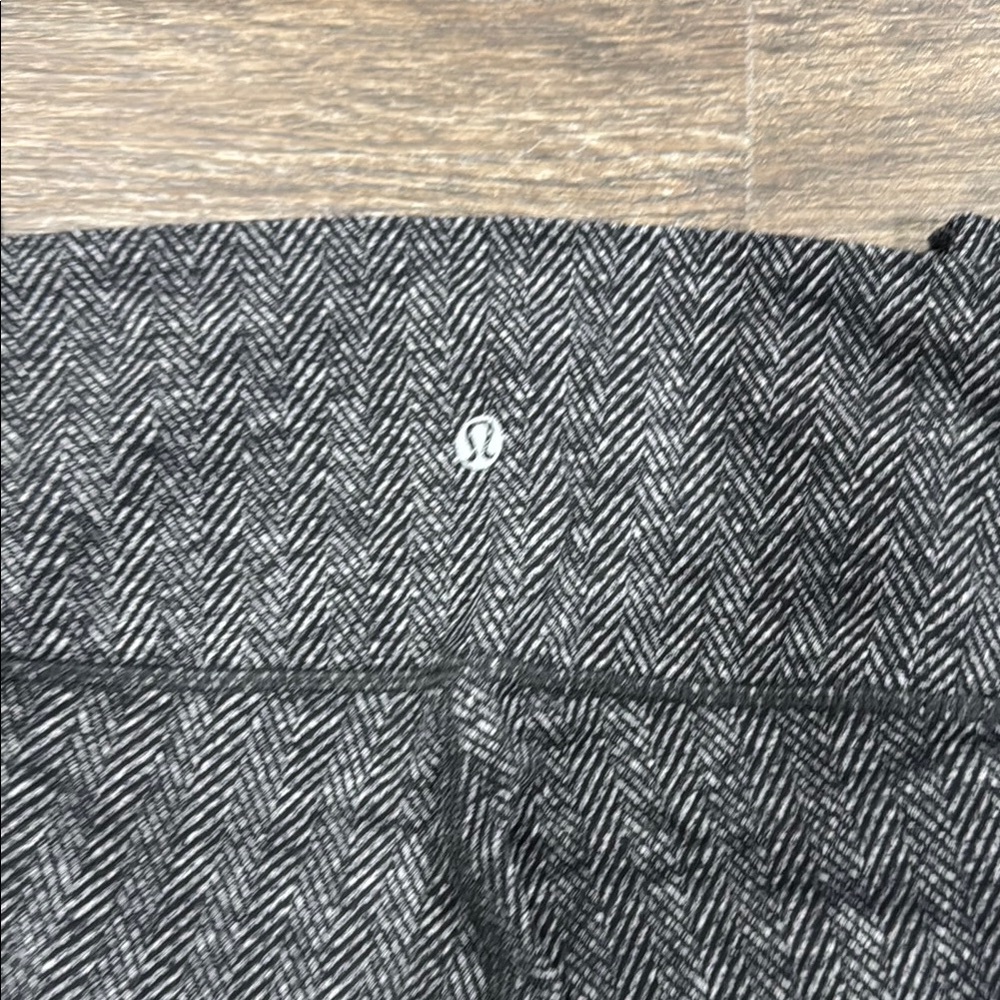 Lululemon High Times Black and Gray Herringbone Pants
